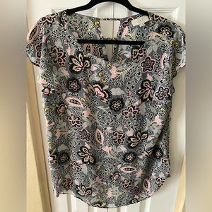 LOFT Medium Floral Print Work Blouse